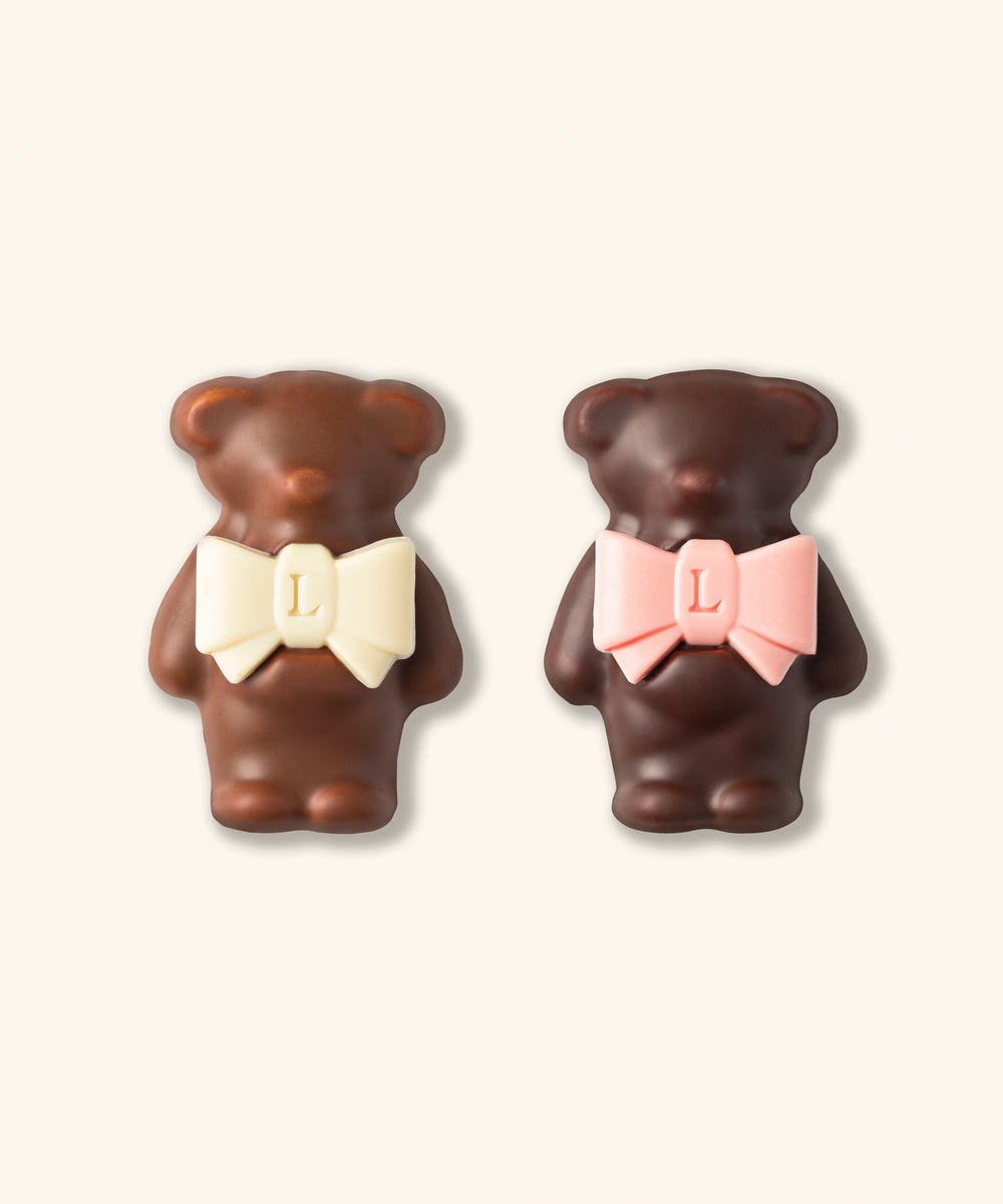 Duo d'oursons guimauve Ladurée - Chocolat au lait et noir