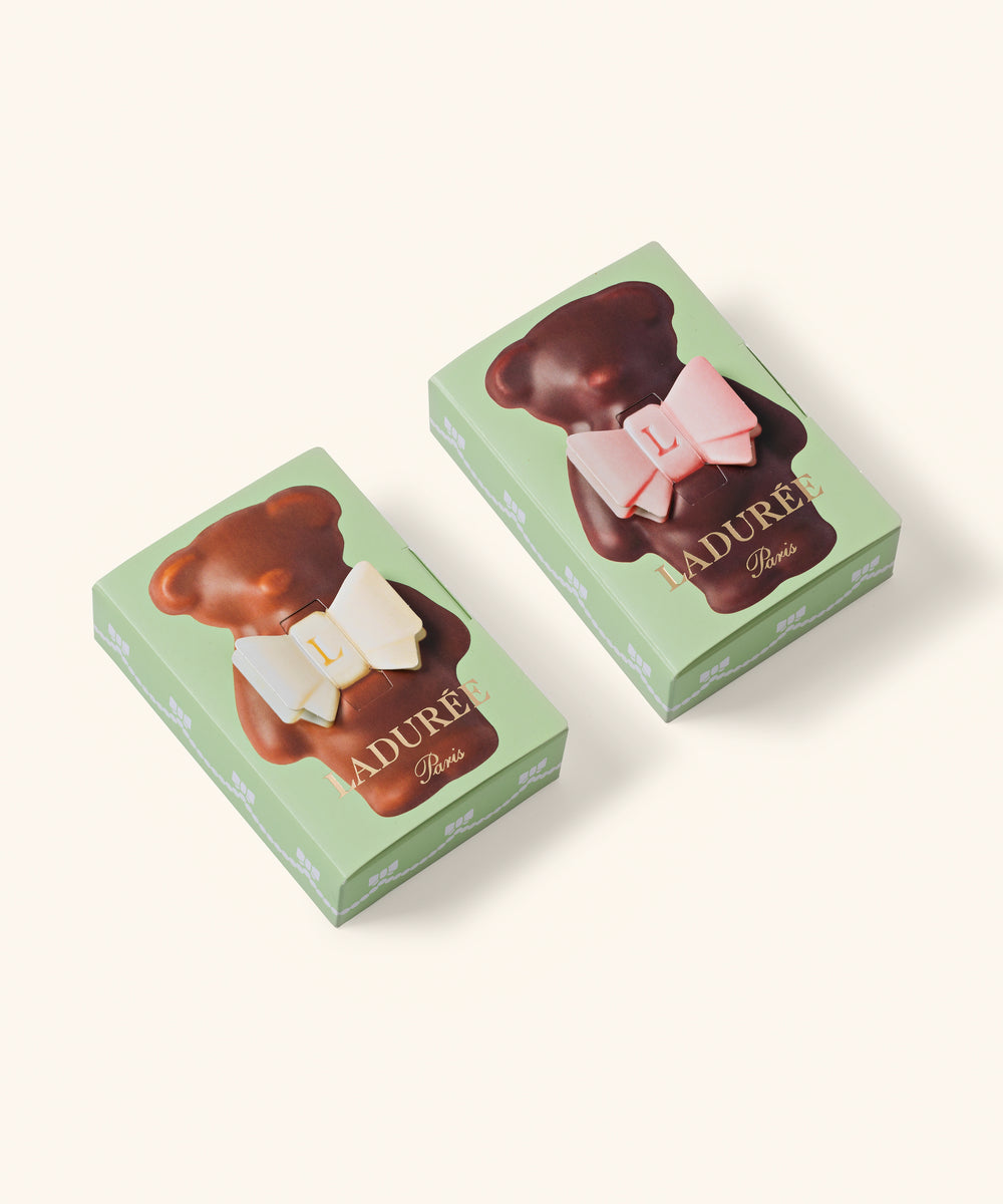 Duo d'oursons guimauve Ladurée - Chocolat au lait et noir - Image 3