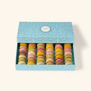 Coffret de 42 macarons "Arabesque" - bleu