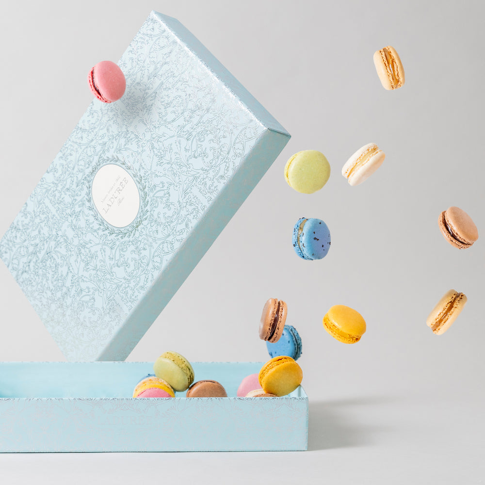 Coffret de 42 macarons "Arabesque" - bleu - Image 4