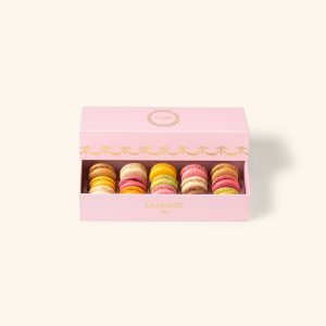 Coffret de 15 macarons "Intemporel" - rose
