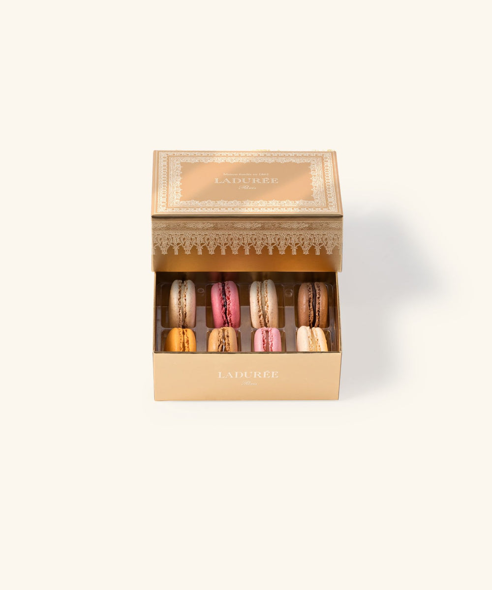 Coffret de 8 macarons "Napoléon" - Or